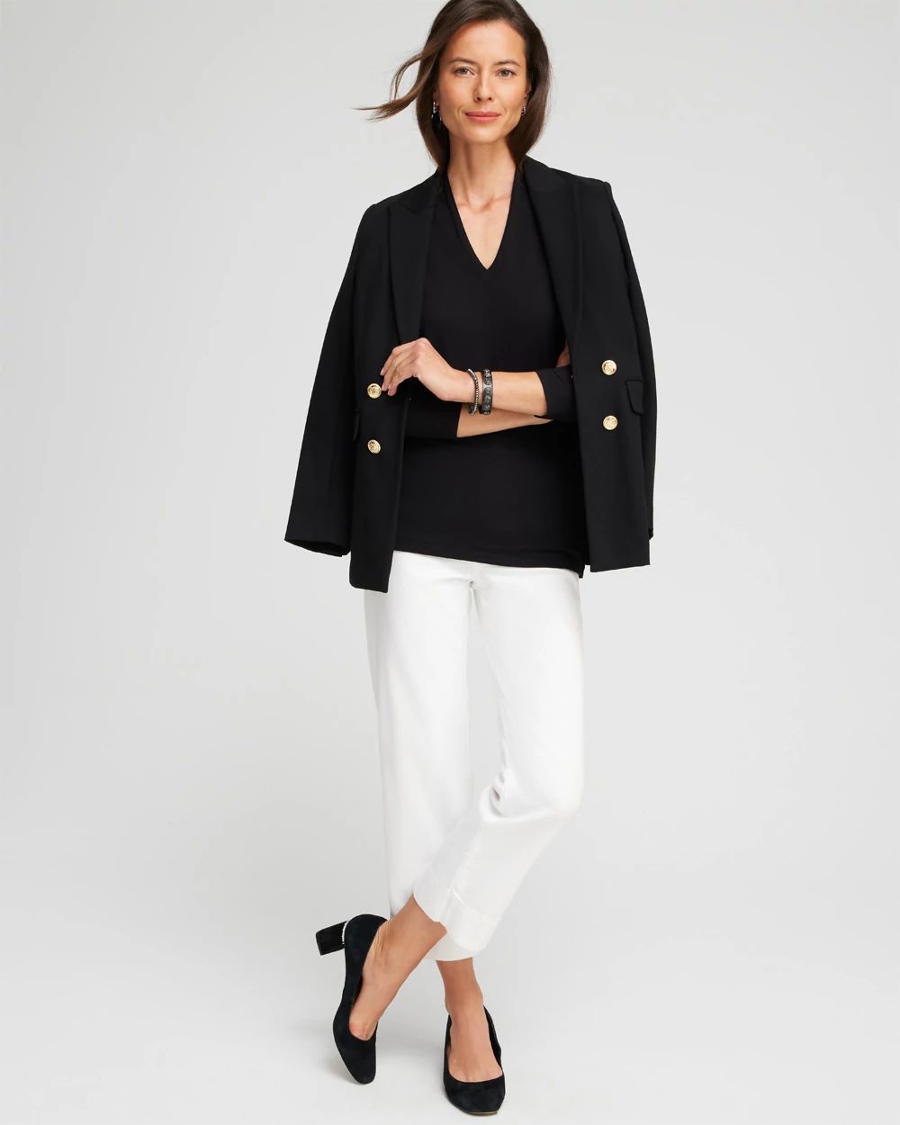 L*す様 COOL TOUCH L/S MOCKNECK TOP L 黒白セット Touch of Cool™ Mock Neck Layering Tee | Chico's